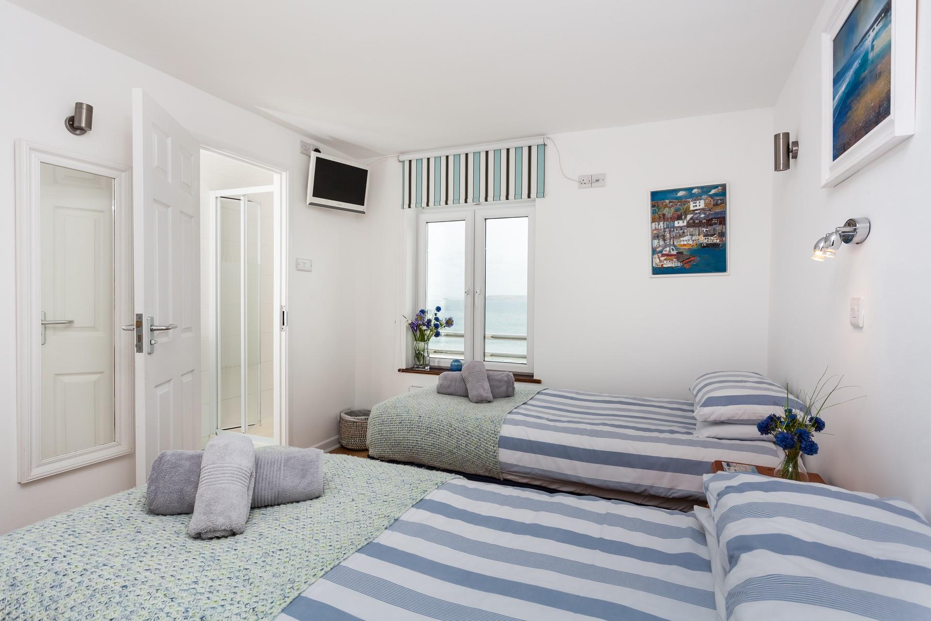 Fall asleep to the sound of the waves outside your window.