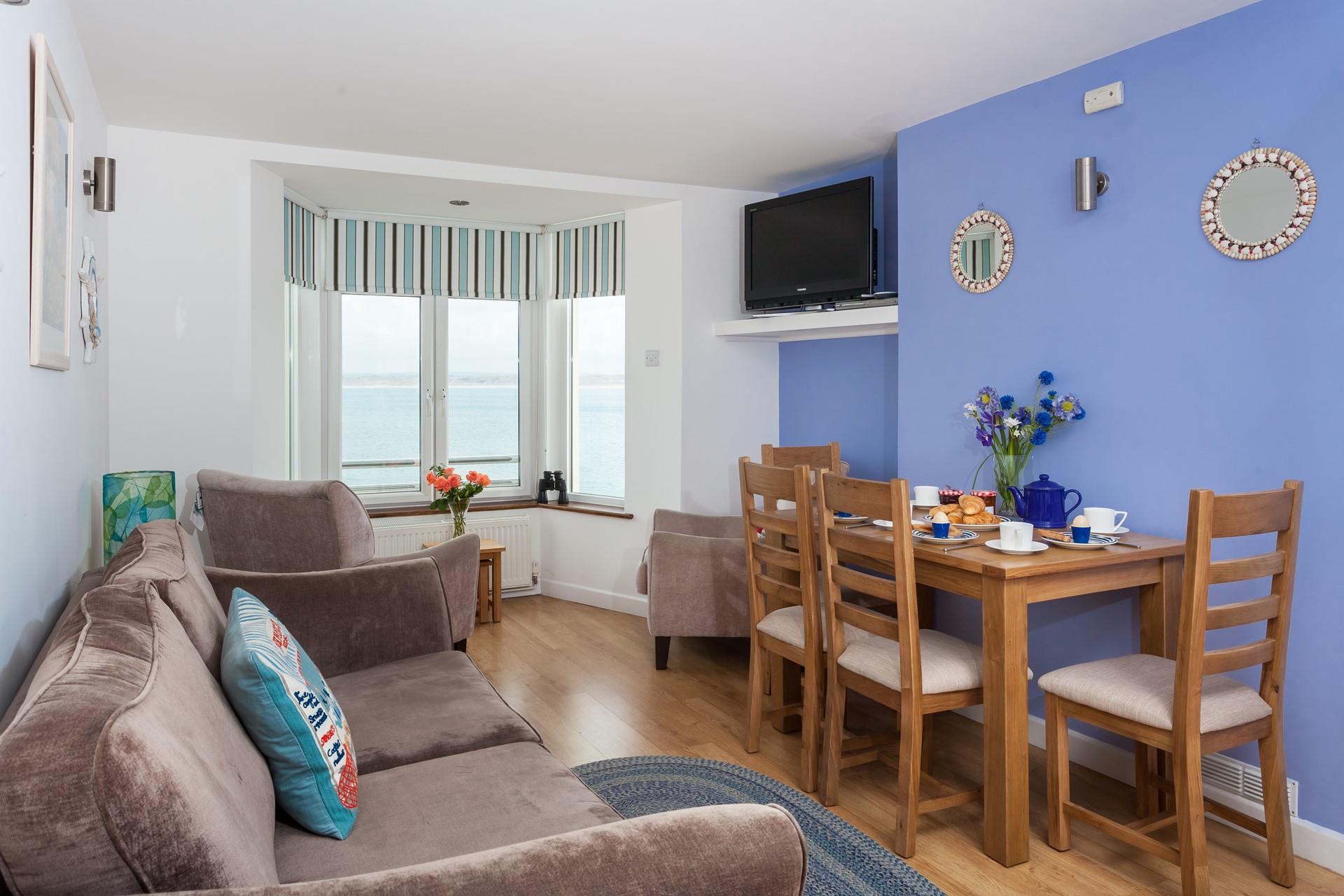 Breakfast can be enjoyed in your sitting/ dining area while you watch the boats come and go in the harbour. 