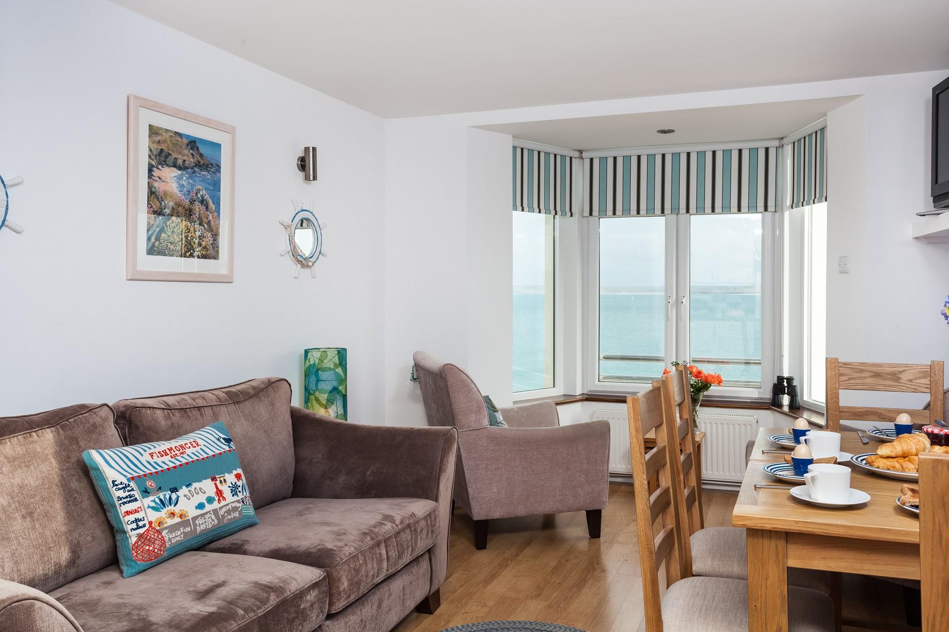 Your day will start gazing out at the stunning sea views.