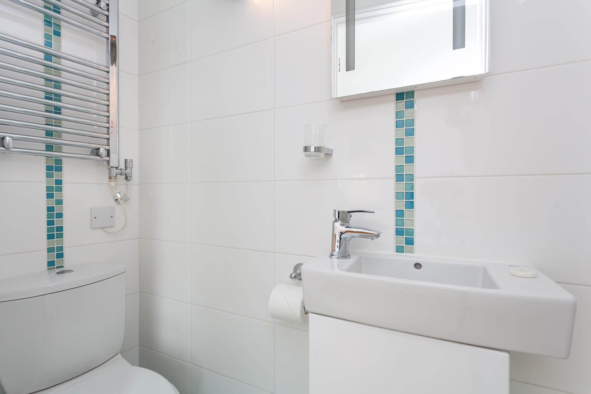 Each bathroom has a shower, WC and basin, and also a handy mirror for getting ready for the day and evening. 
