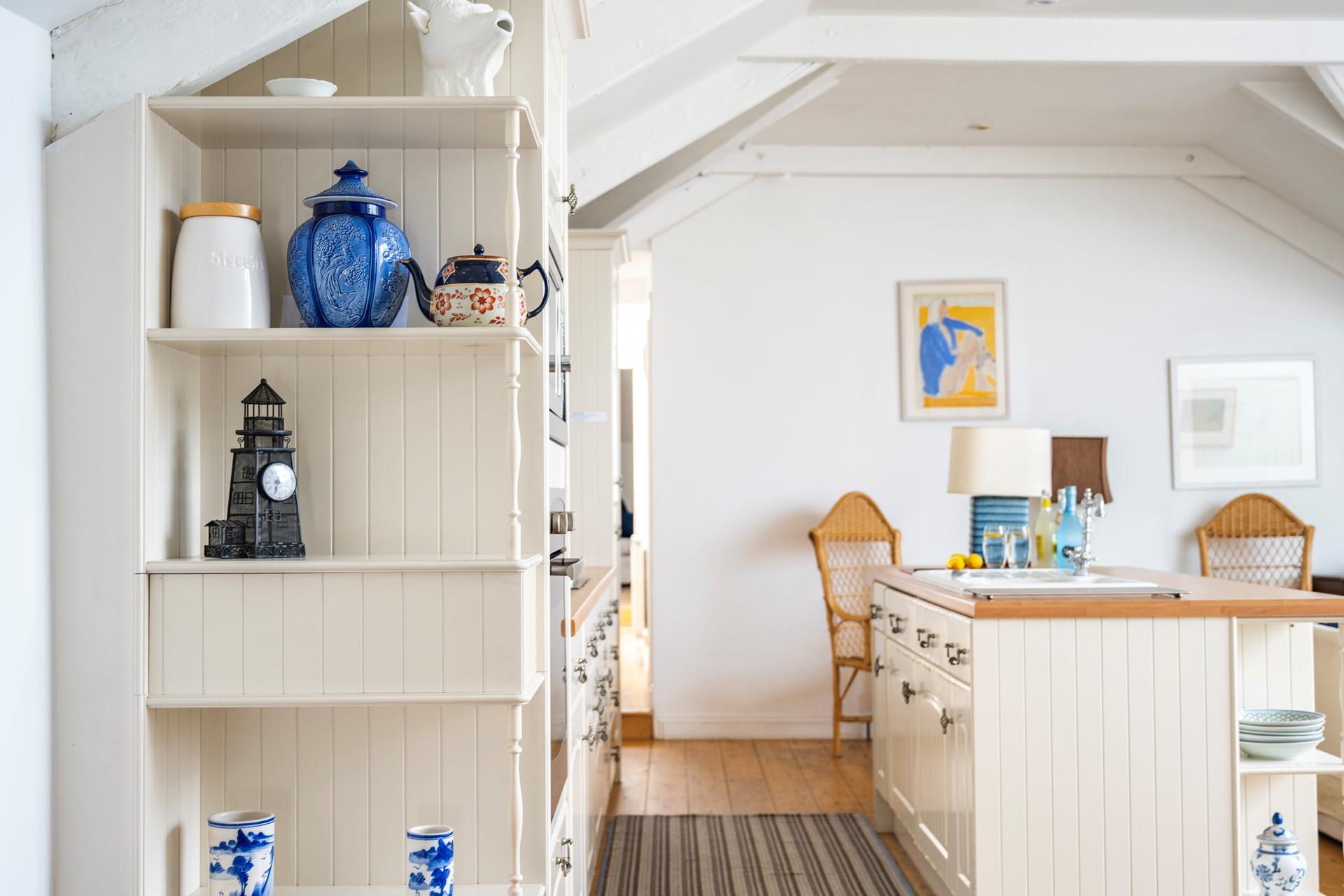 The beautiful kitchen is well-equipped to rustle up tasty meals.