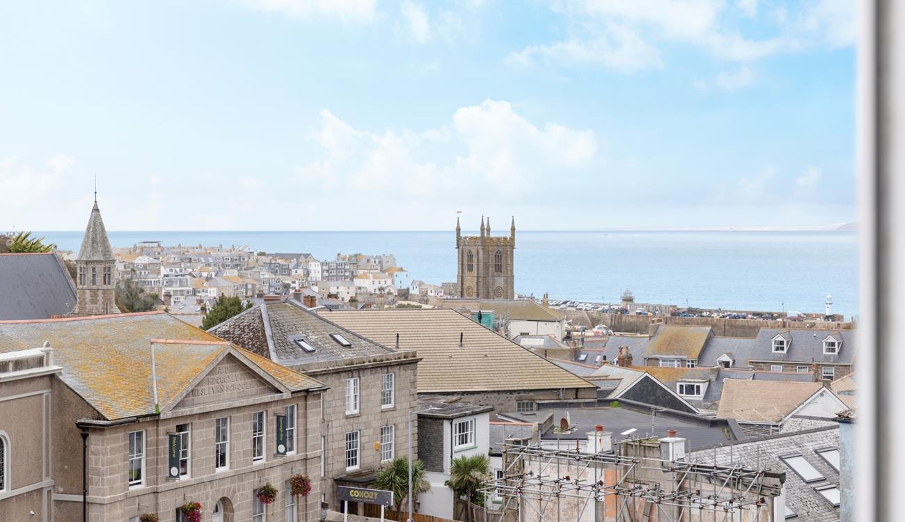Watch the waves and enjoy the views over St Ives Bay.