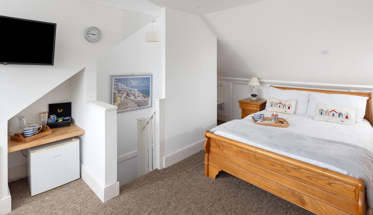 The loft has been converted into a lovely double bedroom.