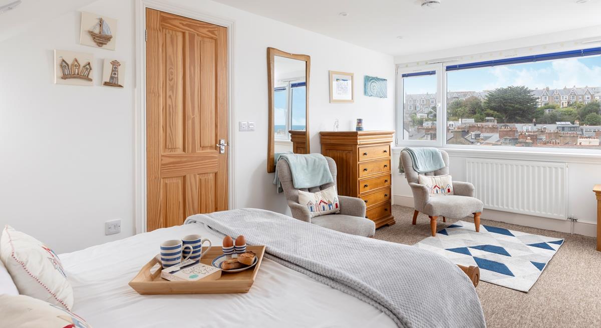 Amazing views await from the double bedroom.