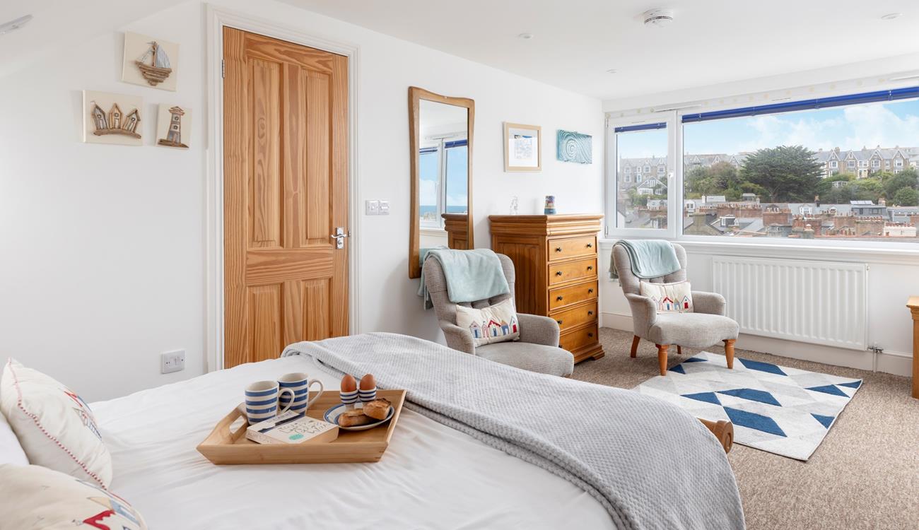 Amazing views await from the double bedroom.