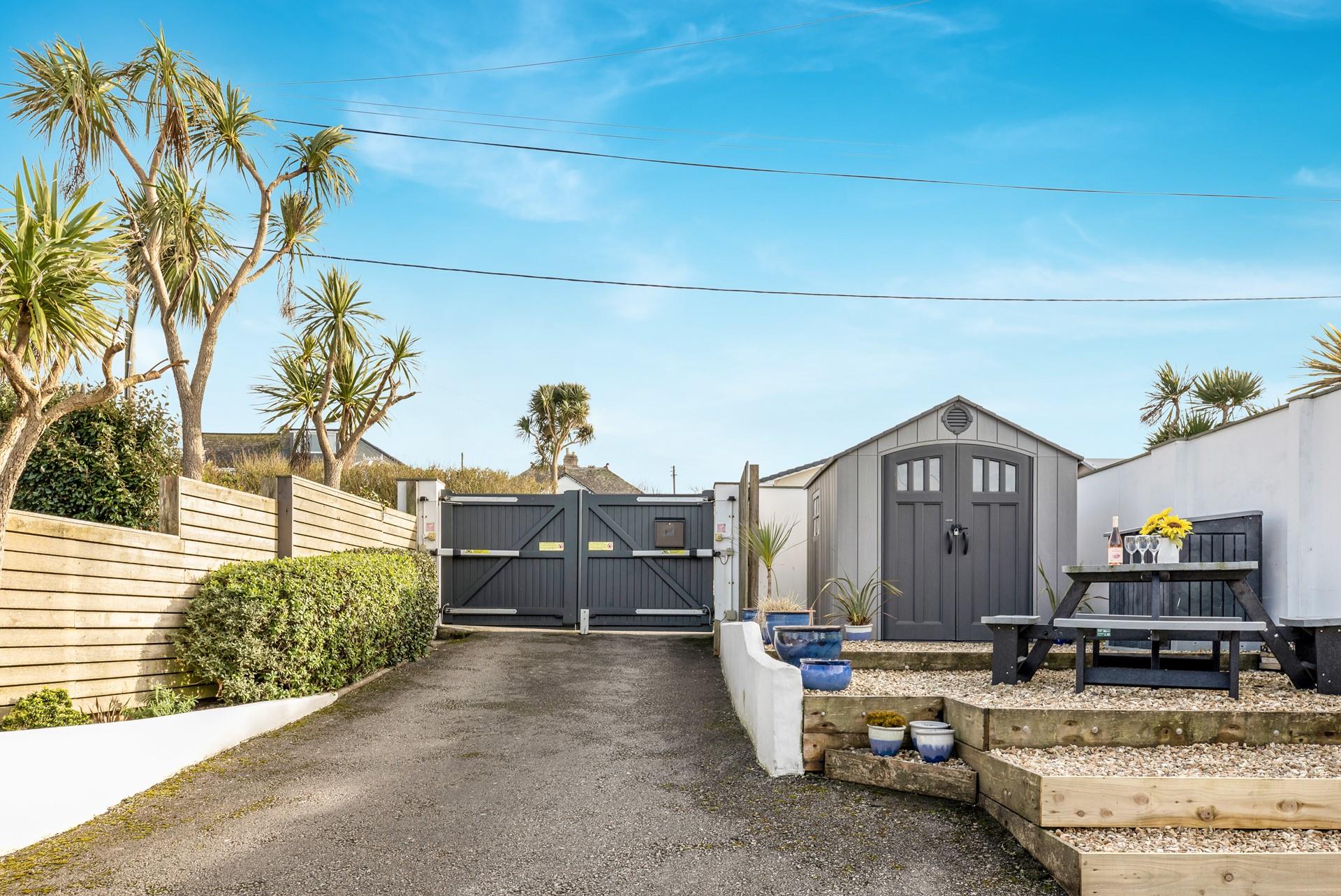 There is private allocated parking on the driveway.