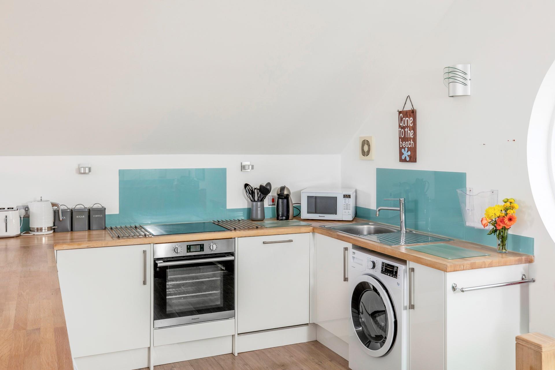 The kitchen is fully equipped for cooking up a storm.