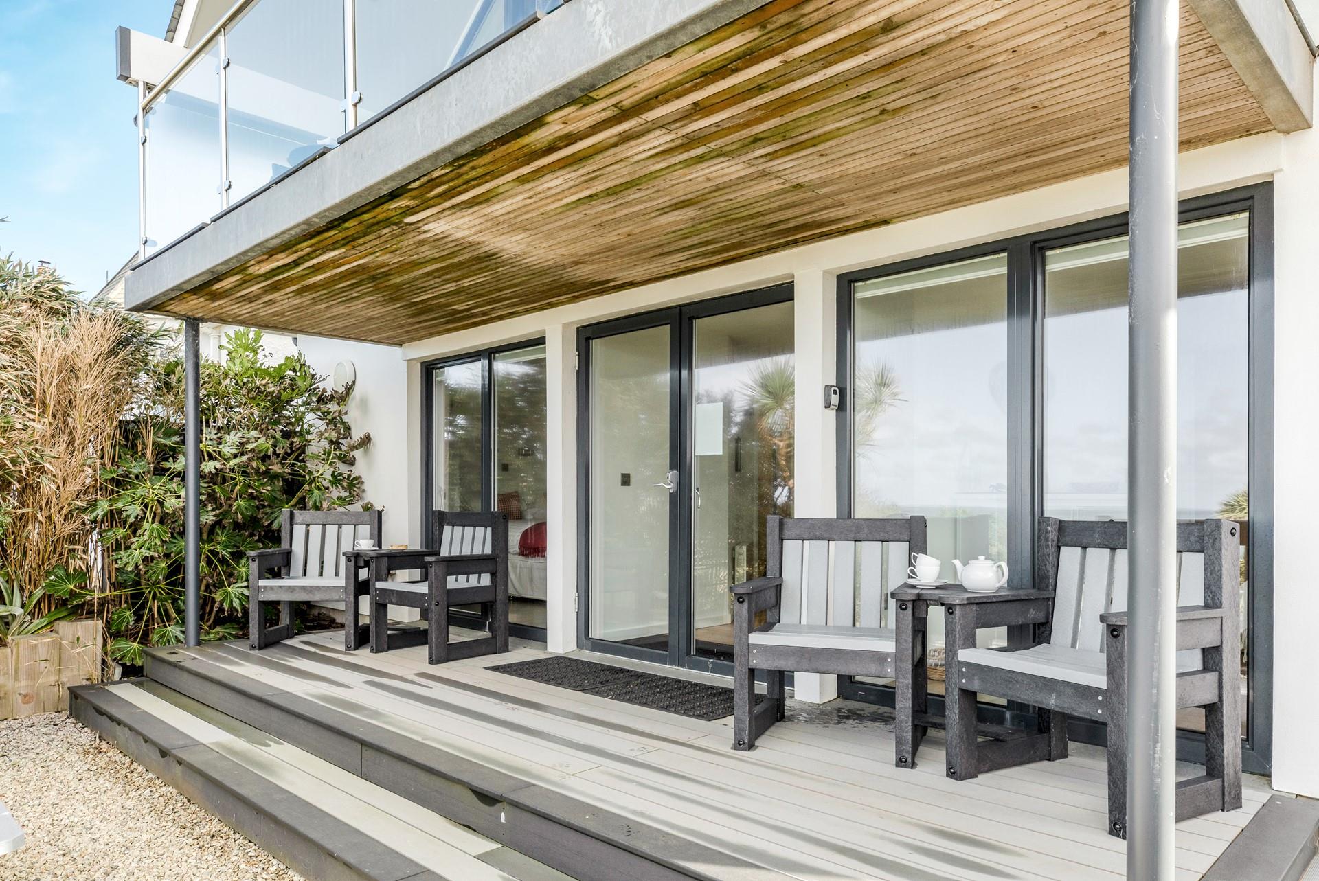 Slide open the patio doors from the bedroom and enjoy the warm summer breeze.