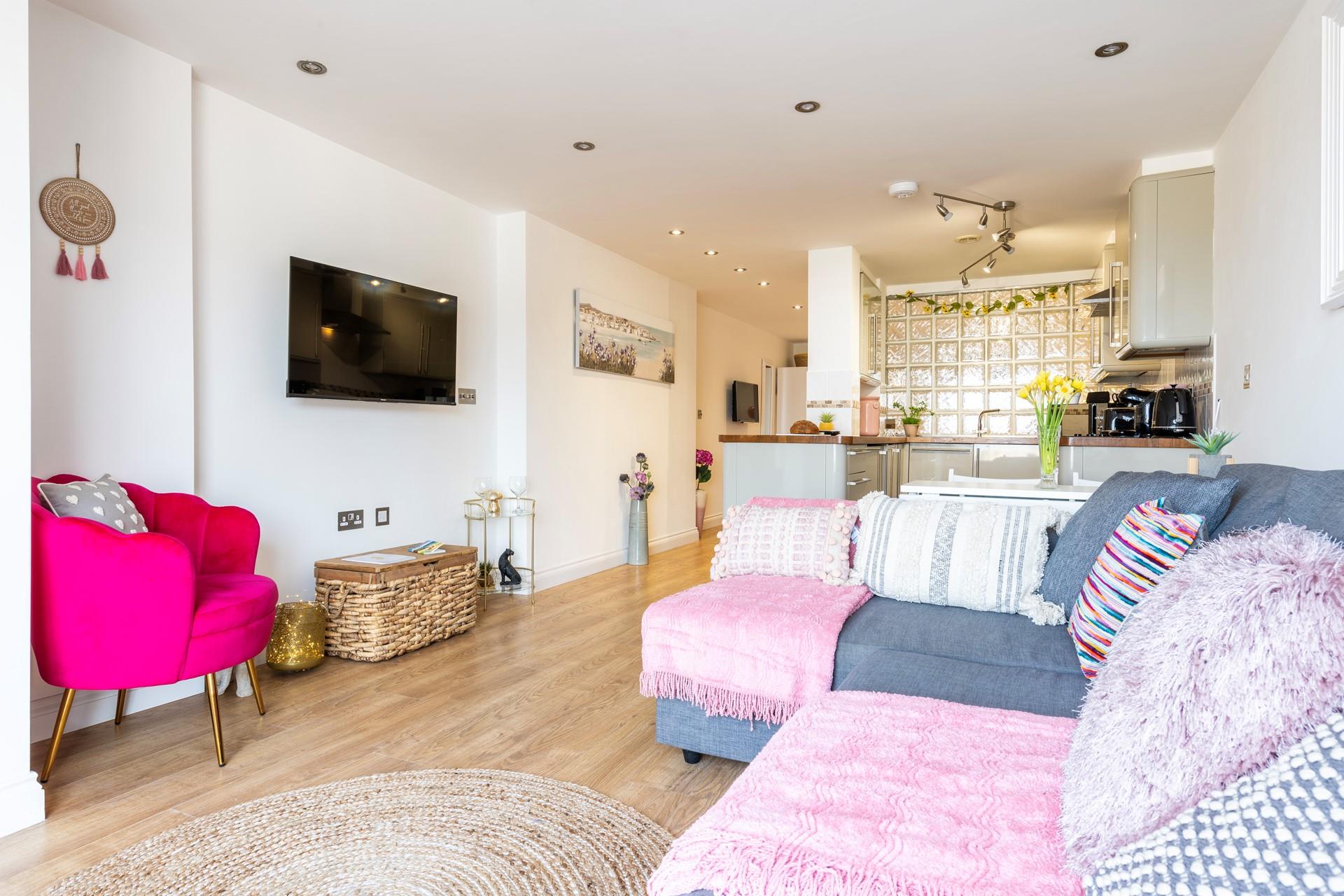 Enjoy an evening of movies on the sofa after a memorable day walking the coast path taking in the views.