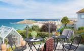 The terrace in an unbeatable spot to enjoy the views of Porthmeor and The Island. - Thumbnail Image