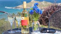 Enjoy a glass of wine and a good read on the terraced patio overlooking Porthmeor beach and the Island.