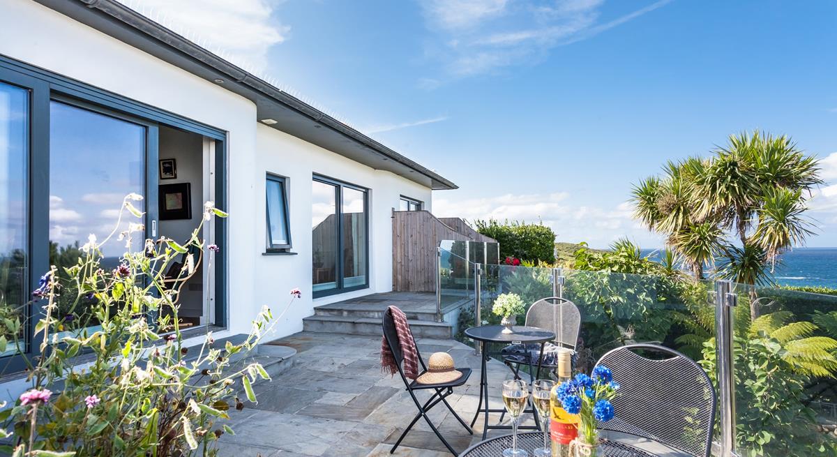 Sit outside on the terrace on a sunny afternoon and take in the stunning sea views.