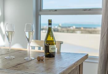 Kick your holiday off with a glass of something chilled whilst admiring the views.