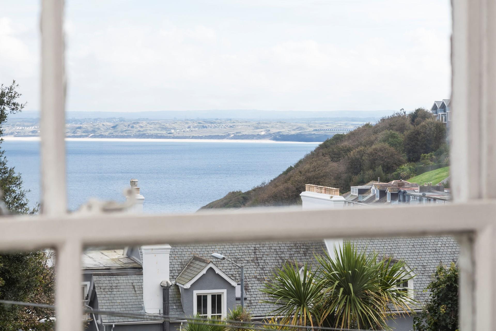 You can see right across to Hayle beach from your window.
