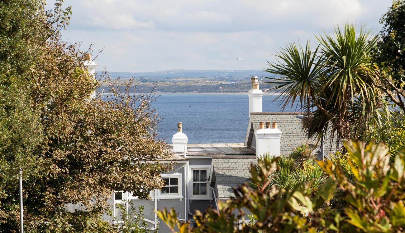 Gaze out at the glistening water in the Bay.