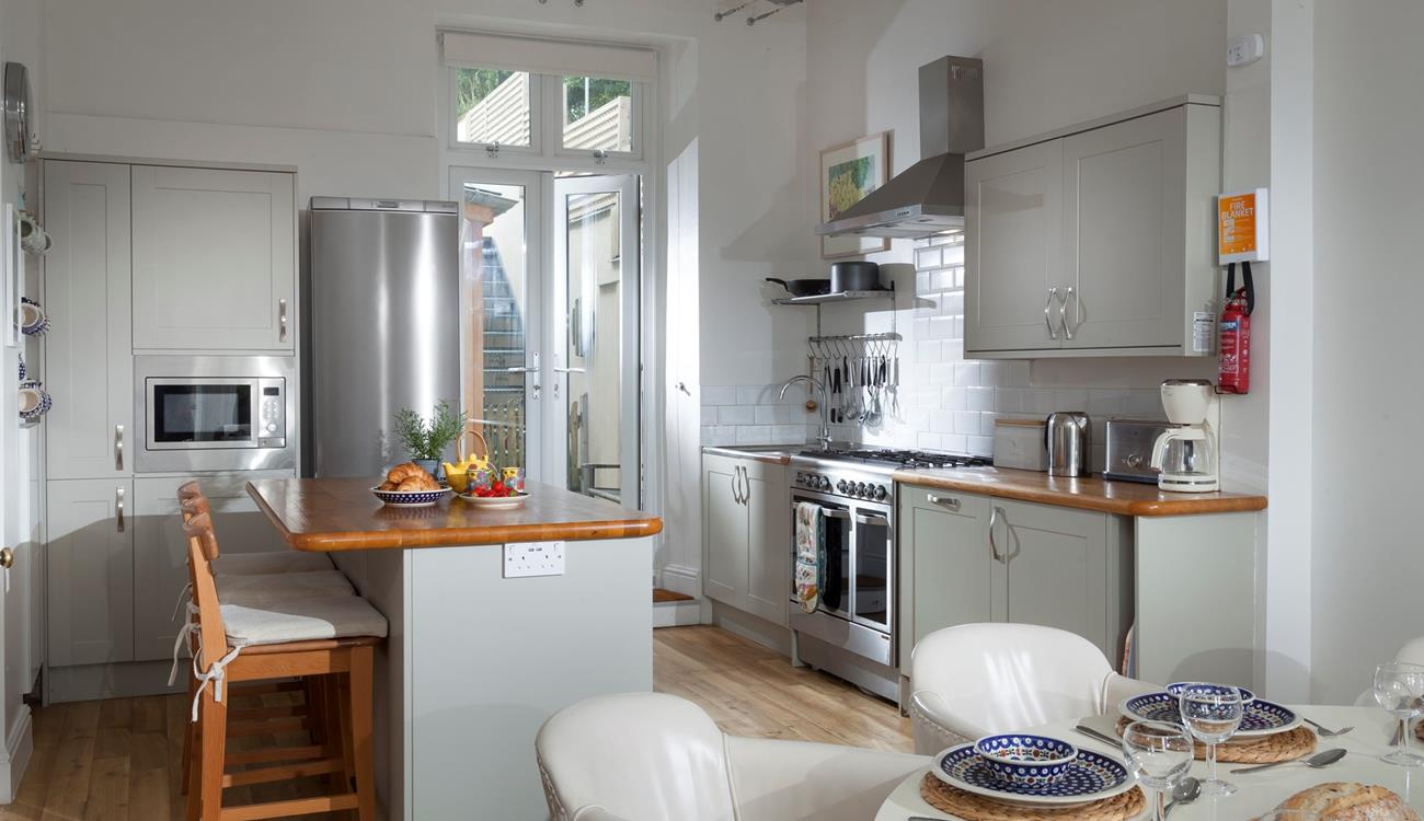 The kitchen is well-equipped for all your family's cooking needs.