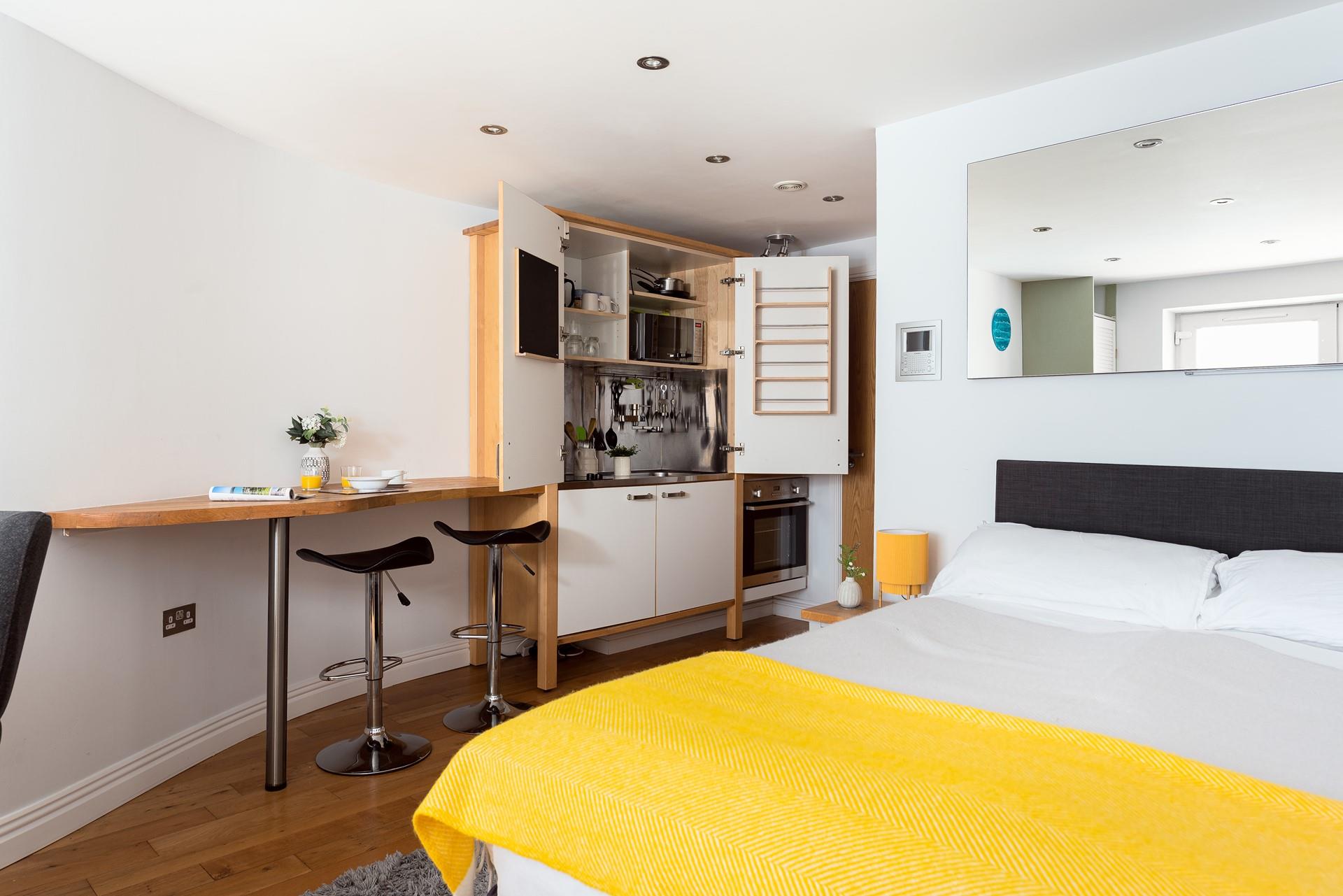 Every aspect of this apartment has been carefully considered to maximise space and ensure guest comfort.