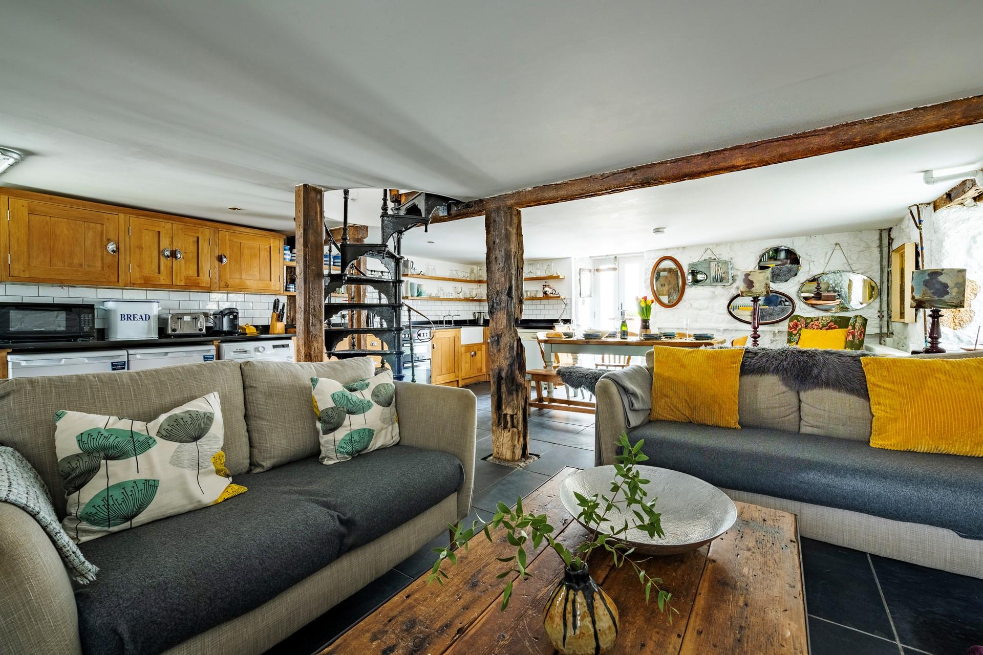 Comfy sofas to relax on after a hard day on the beach.