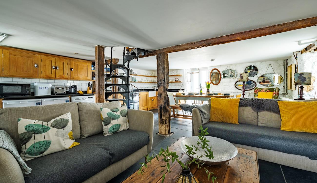 Comfy sofas to relax on after a hard day on the beach.