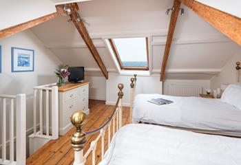 Bedroom 3 has sea views to wake up to each morning.