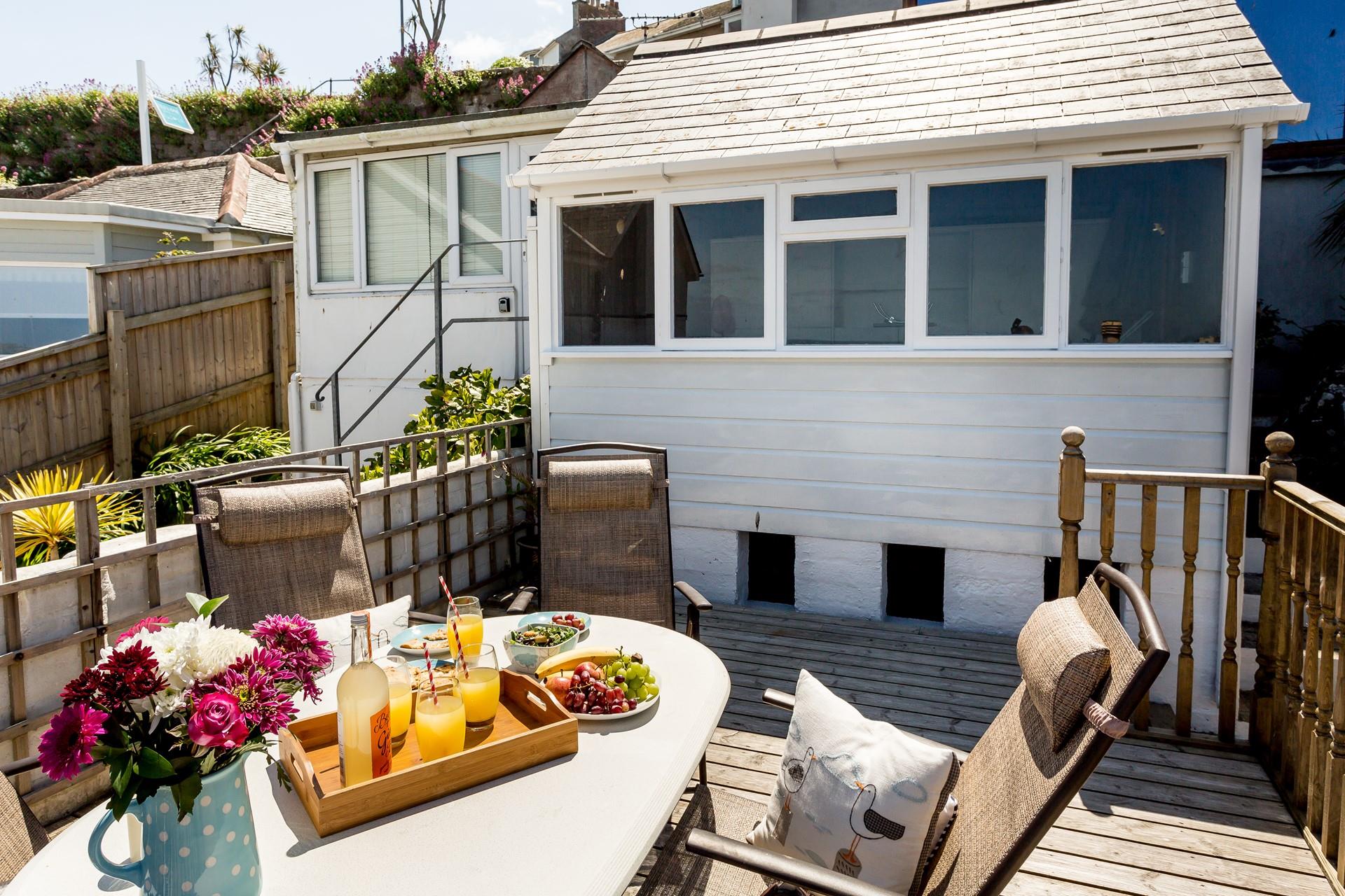 You can store all your beach gear in the shed.