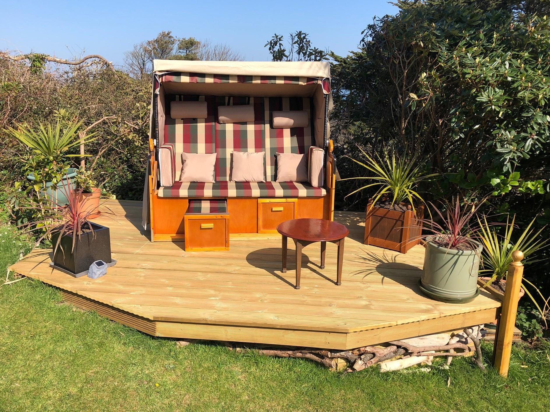 Put your feet up in the garden on a sunny afternoon.