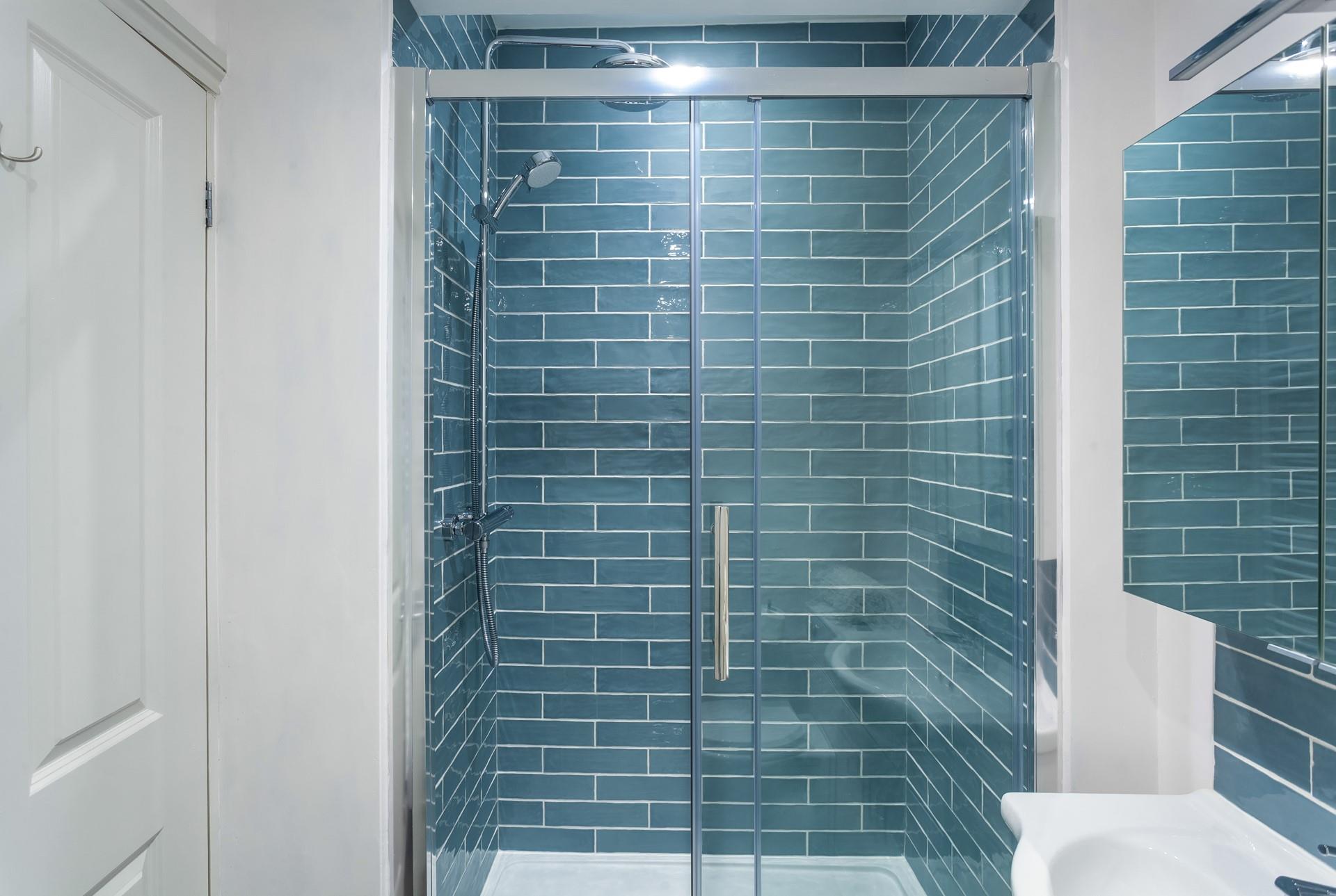 Wash off the sand in the shower after spending the day on the beach.