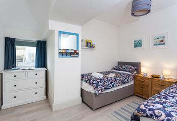 Perfect for children, the twin room is spacious and comfortable. 