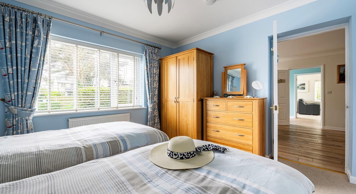 The twin beds are perfect for children or adults to drift into a dreamy night's slumber.