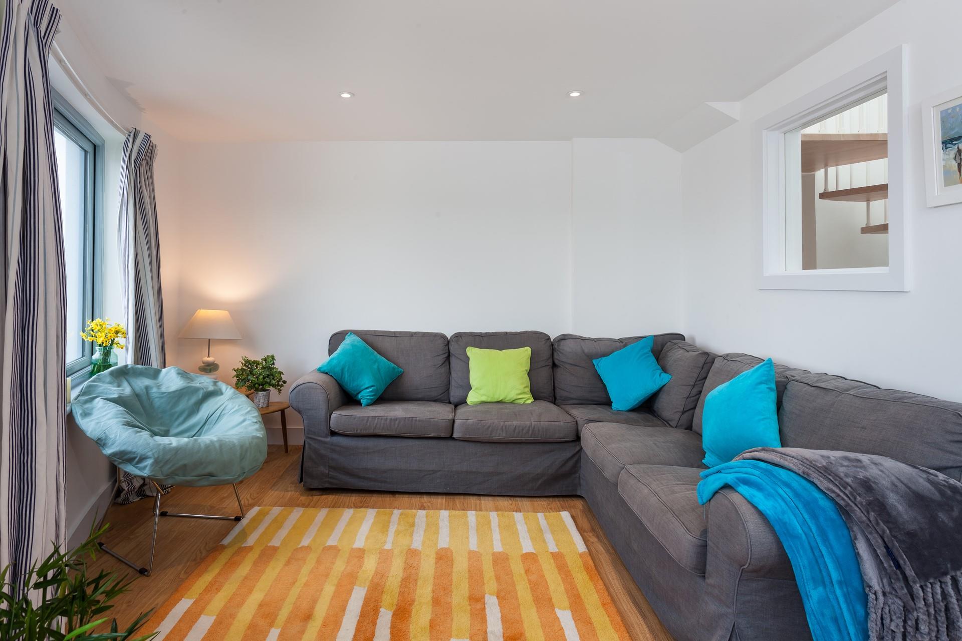 Snuggle up on the sofa with a glass of something cold in the evening.