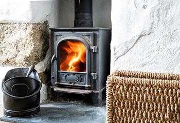 Listen to the crackle of the woodburner on a cosy winter's evening.