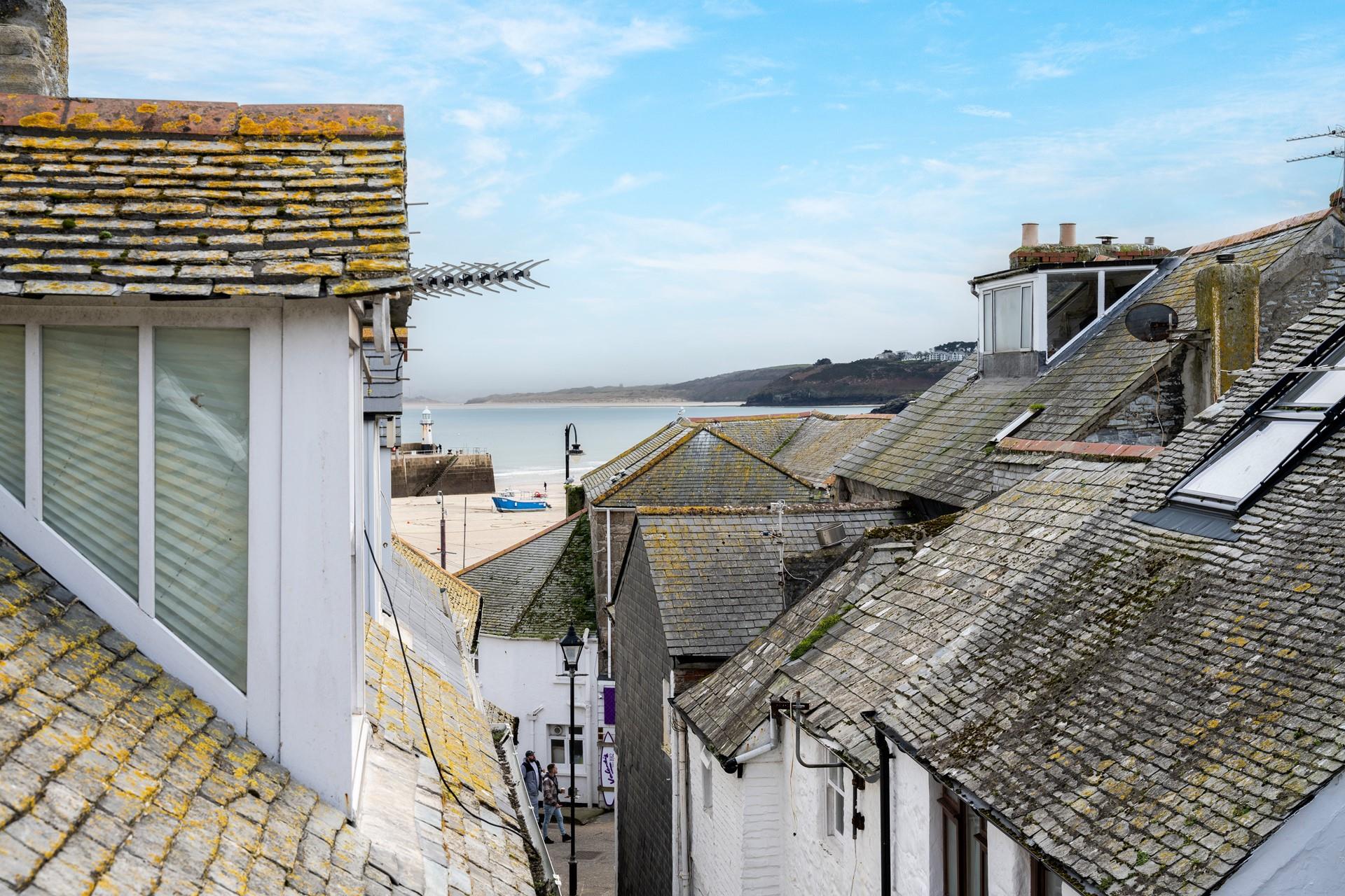 Views of the quirky St Ives rooftops with a glimpse of the golden sandy beaches a stone's throw from your front door.