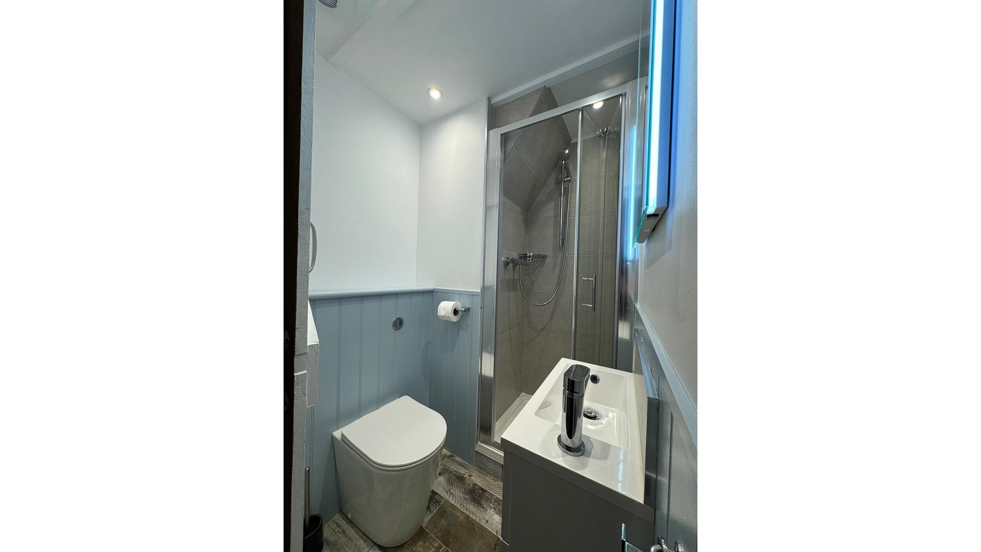 After a long day at the beach wash off your sandy toes with a hot relaxing shower.