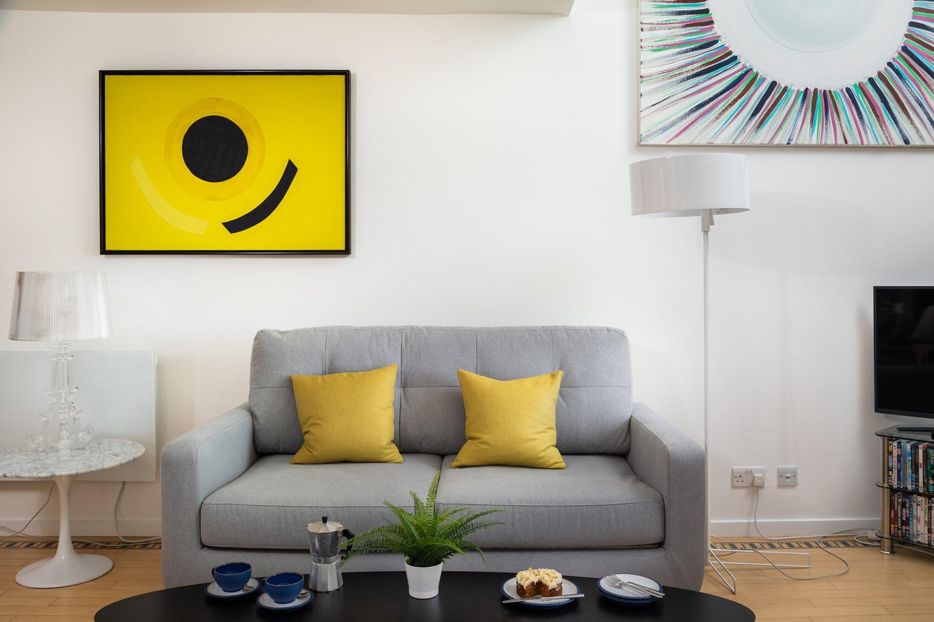 After spending the evening watching the sun go down on the balcony, come inside as it gets chilly and cosy up on the sofa.