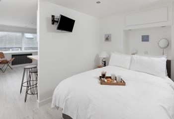 Tuck into the comfortable double bed after a day of exploring.