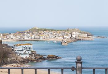Enjoy stunning views of St Ives from your balcony.