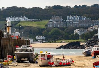 Take a quiet morning stroll along Porthminster beach to start the day.