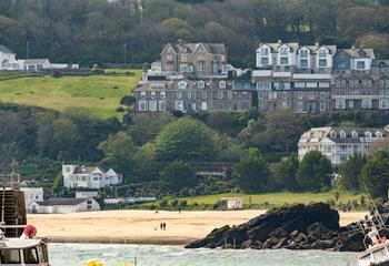 Take a dip in Porthminster's calm waters on a summer's day.