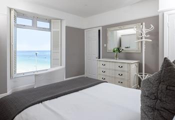 Wake up and open the shutters to the beautiful sea blues.