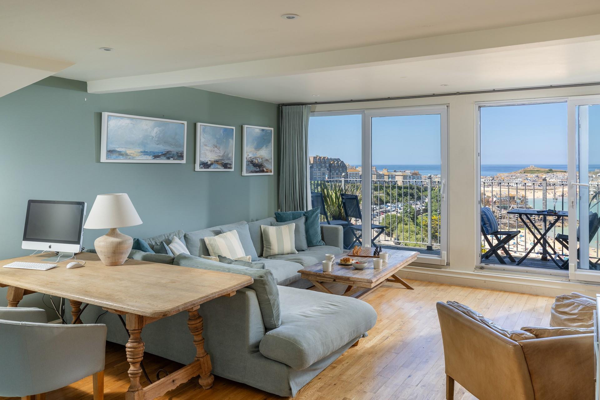 Sip a cuppa and sink into the sofa after a day on Porthminster learning some new watersports skills.