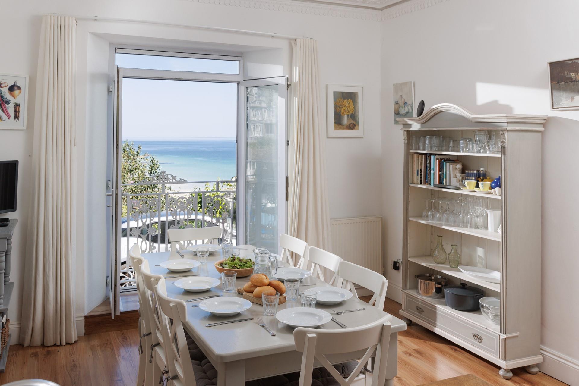 Let the summer breeze in as you tuck into a hearty breakfast.