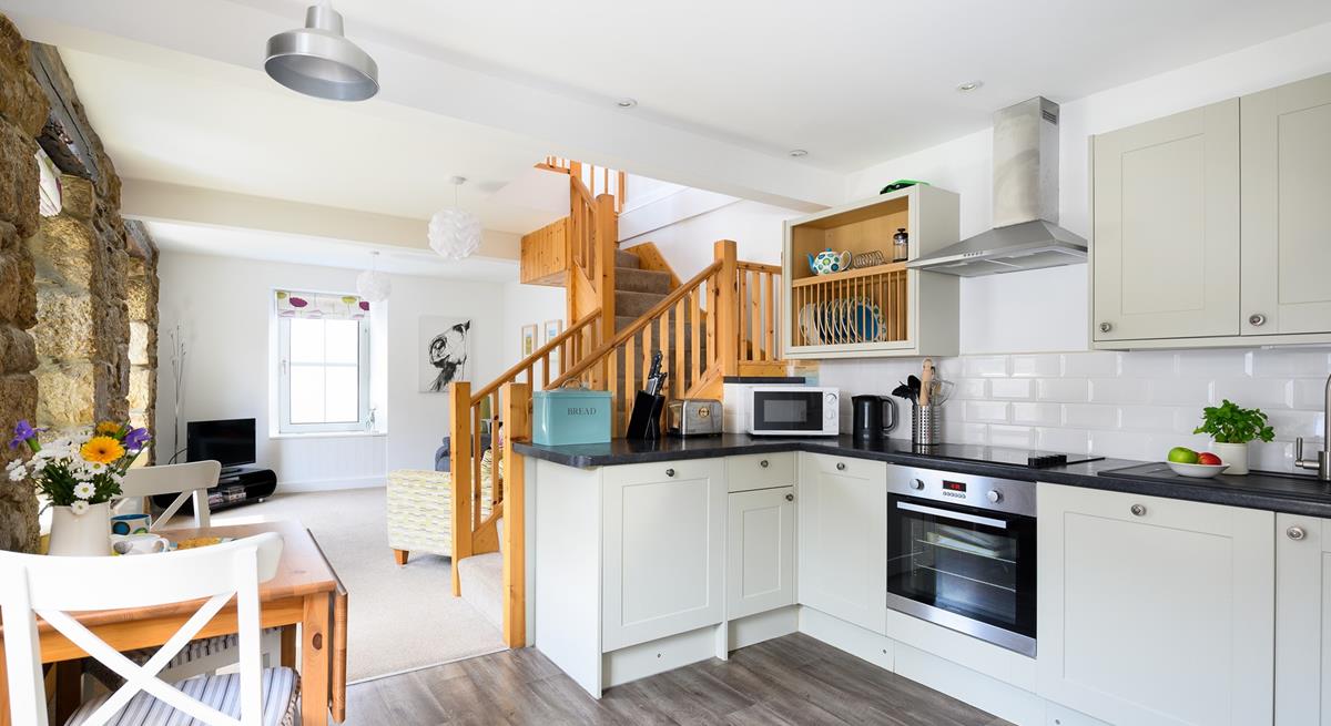 The living space is open plan, creating a free-flowing space for spending quality time together.