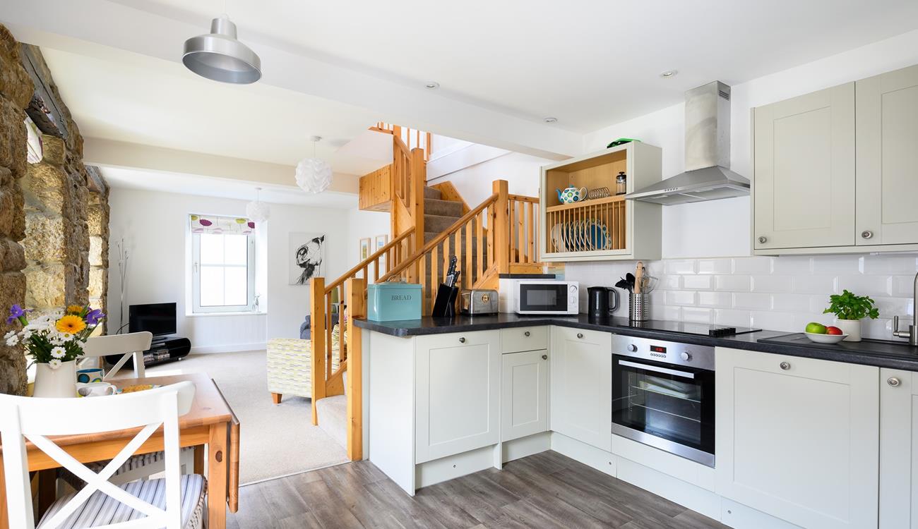 The living space is open plan, creating a free-flowing space for spending quality time together.