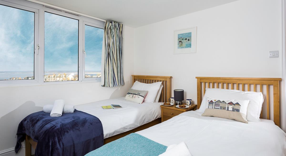 The bedrooms are simply decorated to create a calming sleeping environment.