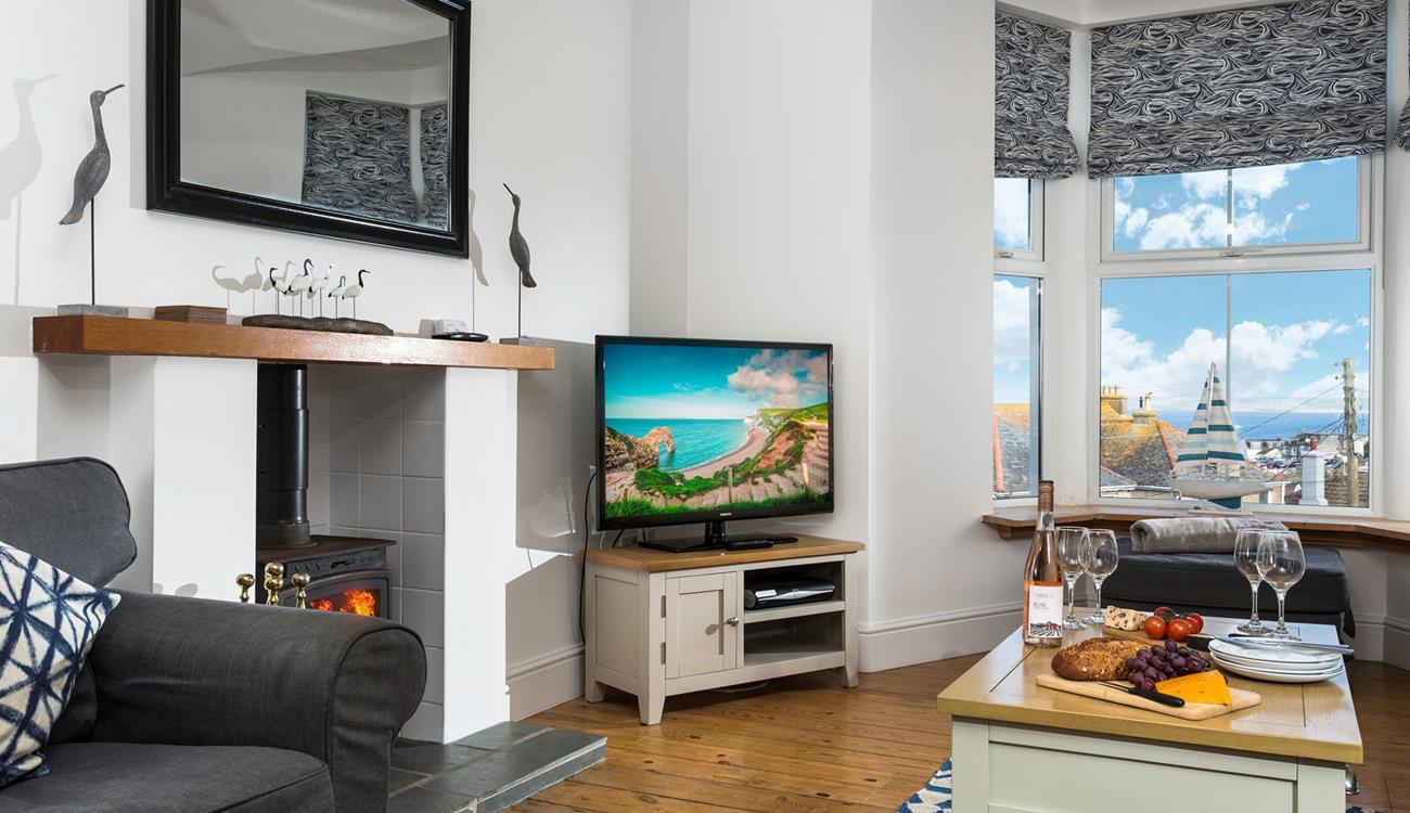 Enjoy the sea views from the comfortable sitting room.