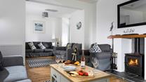 Island View has modern interiors, comfy sofas and a flickering woodburner to keep you cosy on chilly evenings.