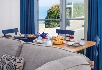 Enjoy a hearty-cooked breakfast while you gaze out at the mesmerising sea view.