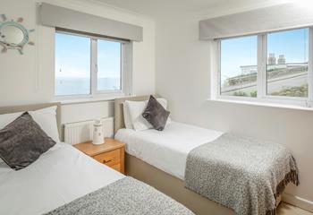 The twin rooms are ideal for additional guests.