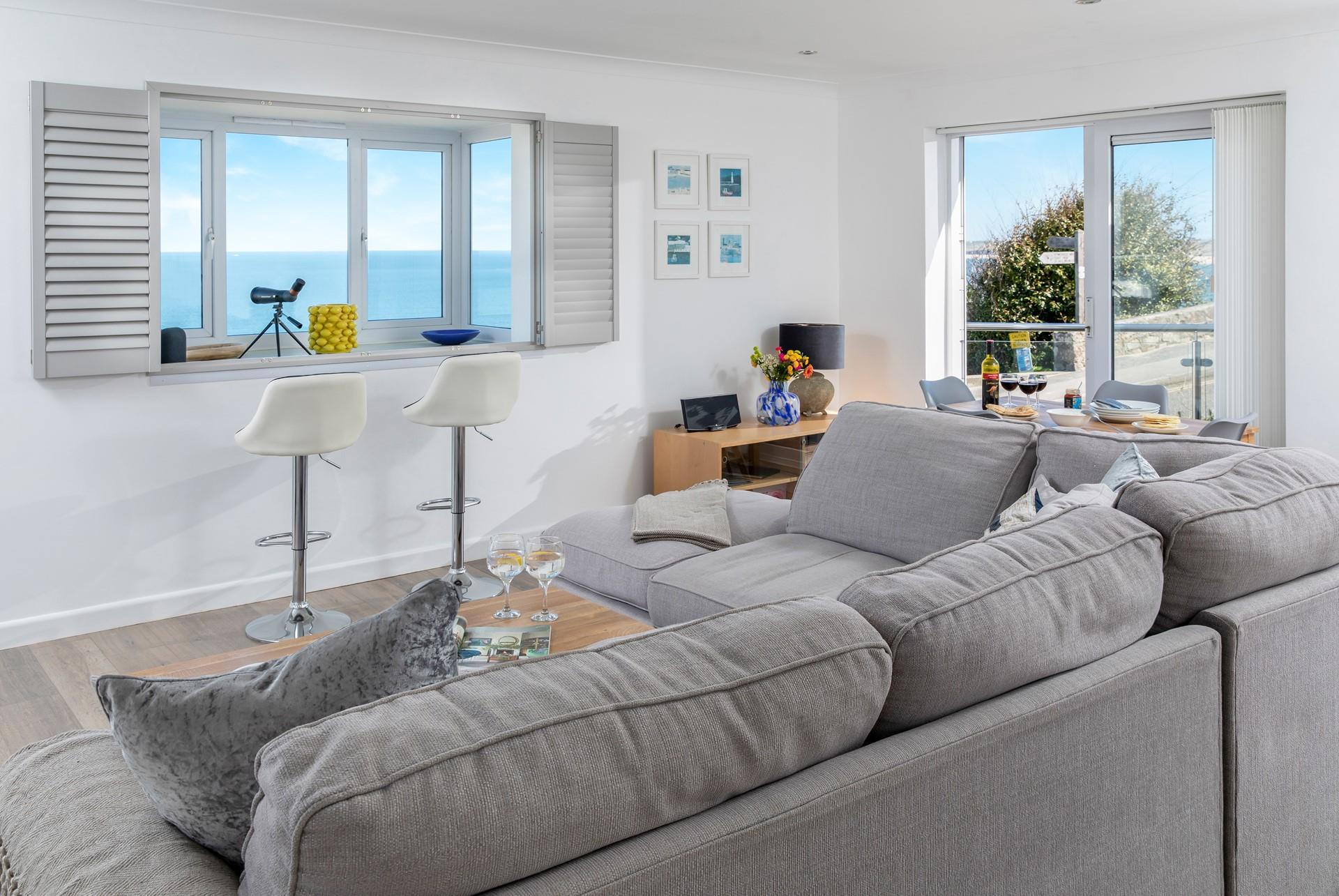 Enjoy far-reaching sea views at Lodge 1a, Carrack Gladden. 