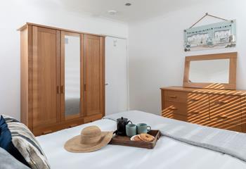 Light and airy with plenty of storage for your holiday wardrobe.